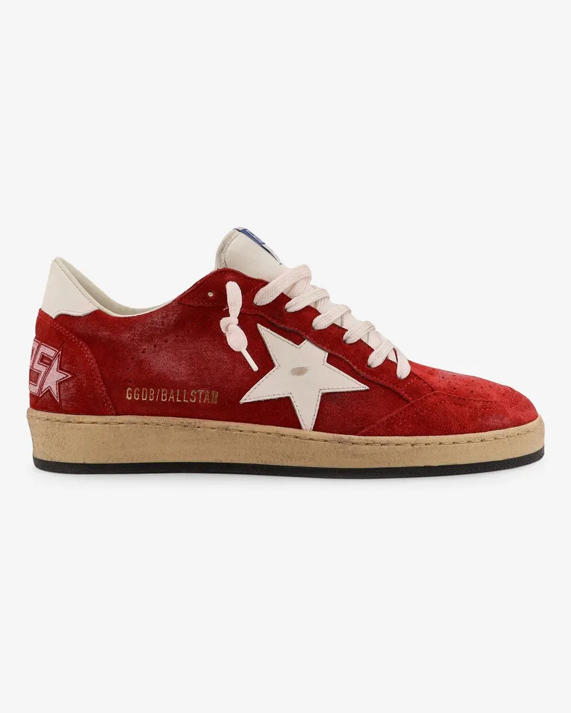 Golden Goose Ball Star suede low-top sneakers -  - gender_Man Red