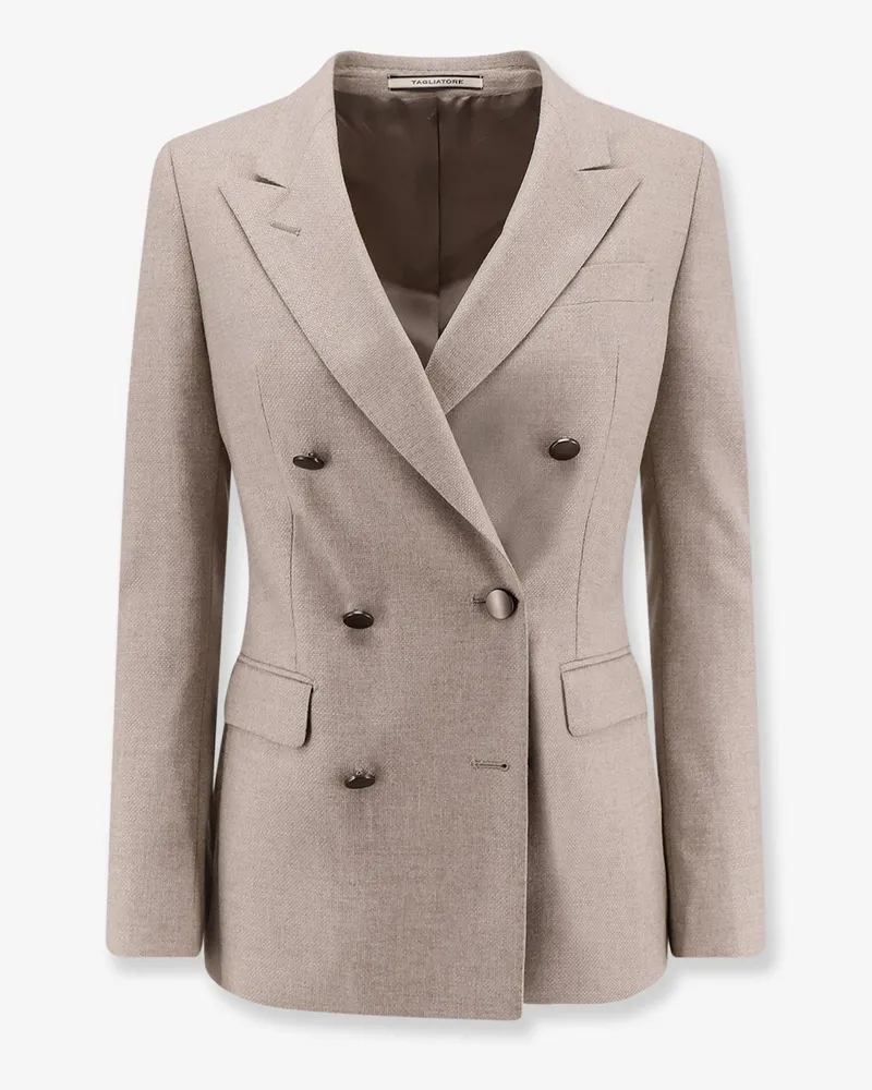 Tagliatore Parigi virgin wool and cashmere blazer -  - gender_Woman Beige