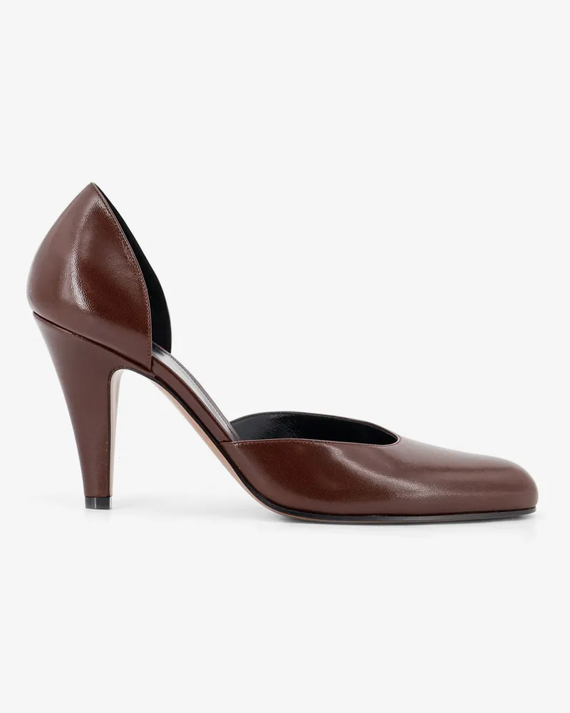 The Row D'Orsay Ornella leather pumps -  - gender_Woman Brown