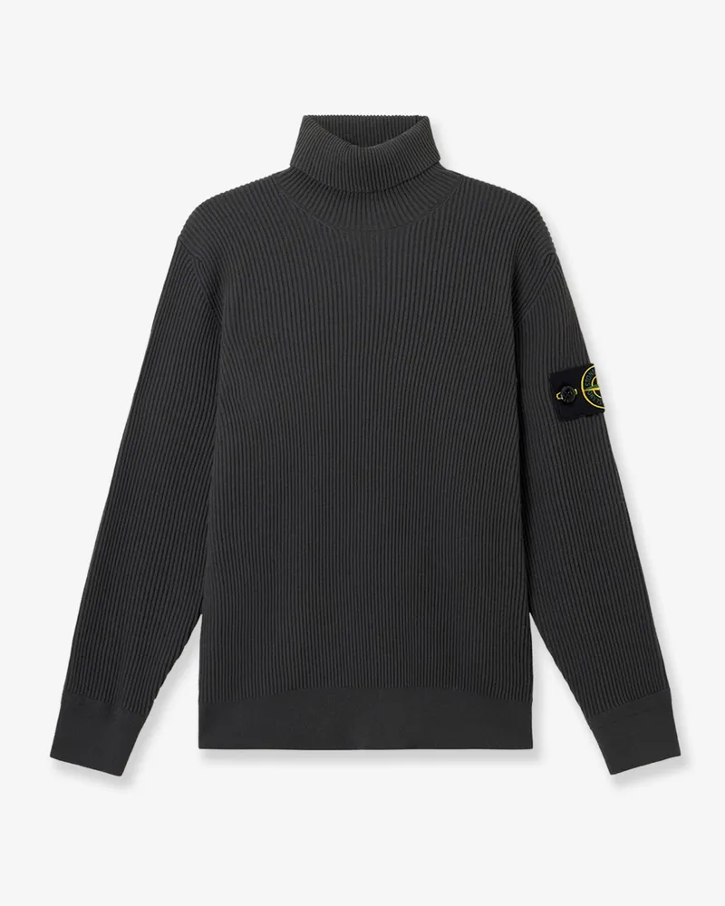 Stone Island Certified virgin wool turtleneck sweater -  - gender_Man Grey