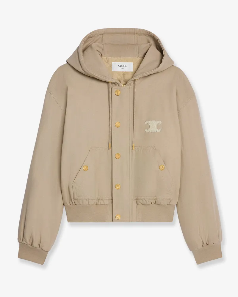 Celine Canvas jacket with Triomphe patch -  - gender_Woman Beige
