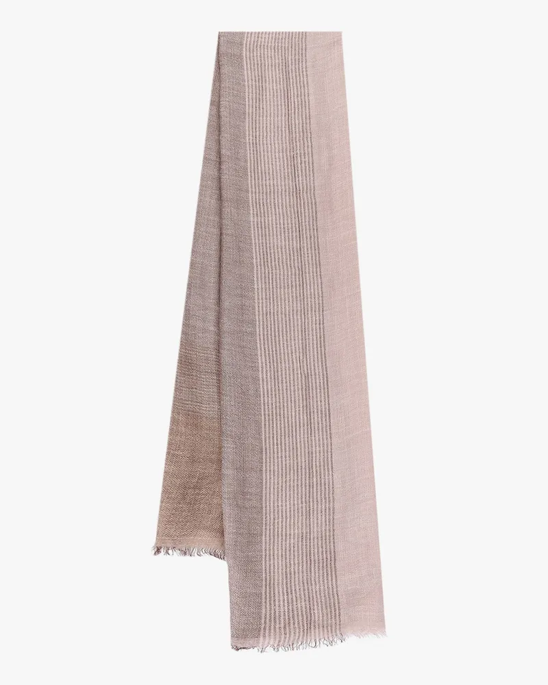 Brunello Cucinelli Silk and linen scarf -  - gender_Man Brown