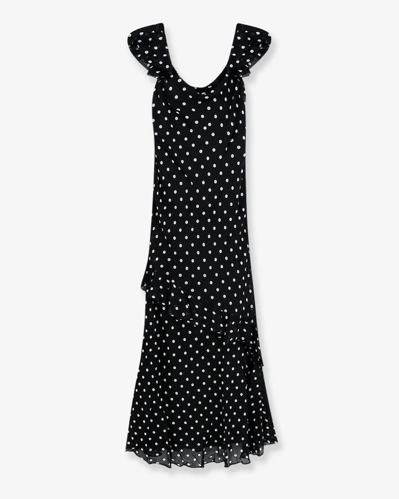 Self-Portrait Polka-dots viscose dress -  - gender_Woman Black