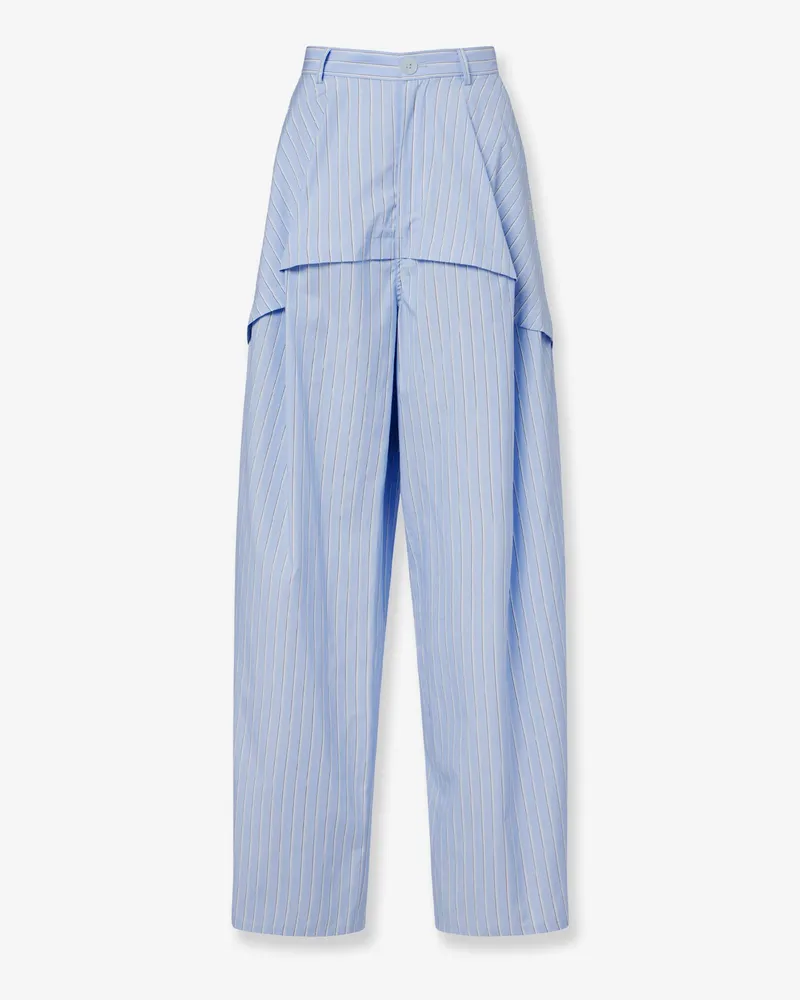 Loewe Paula's Ibiza -triped cotton pajamas trousers -  - gender_Woman Blue