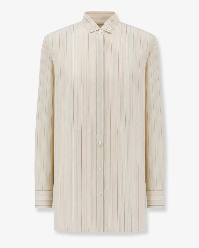 Dries van Noten Viscose blend shirt with striped pattern -  - gender_Woman Beige