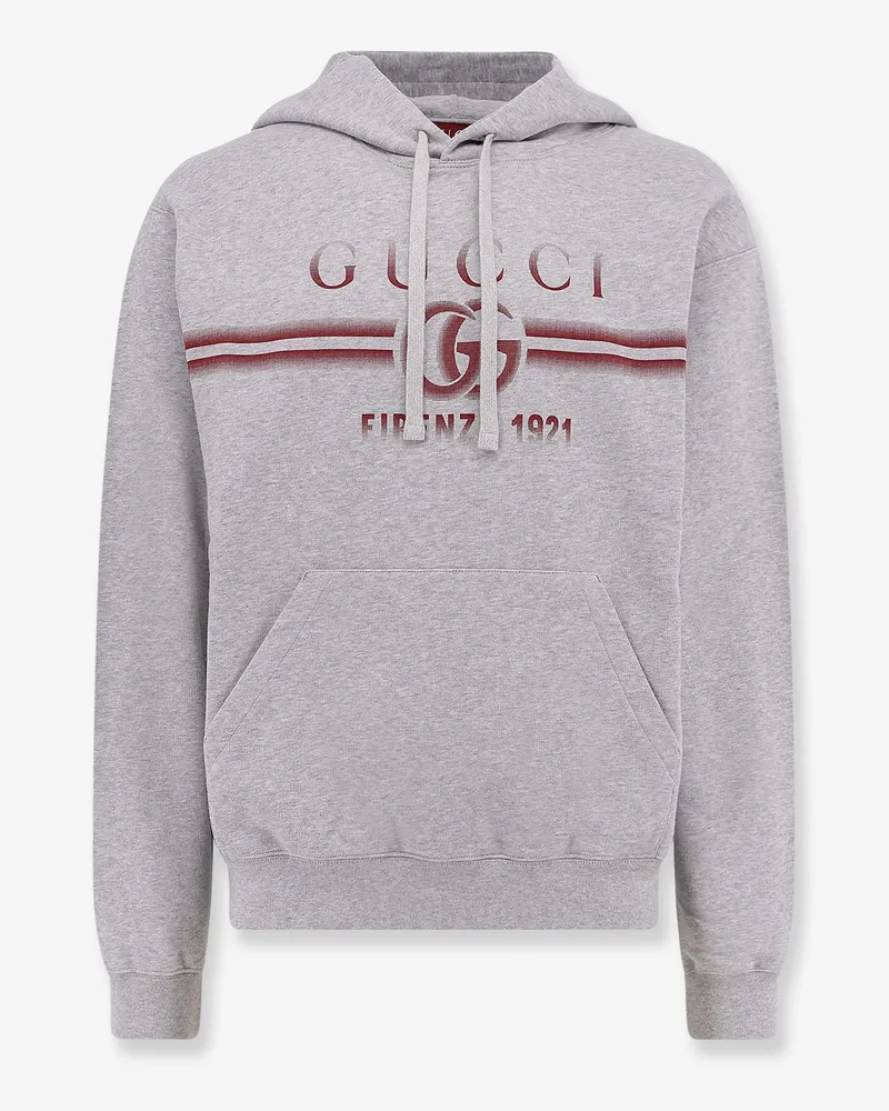 Gucci Cotton jersey hooded sweatshirt -  - gender_Man Grey