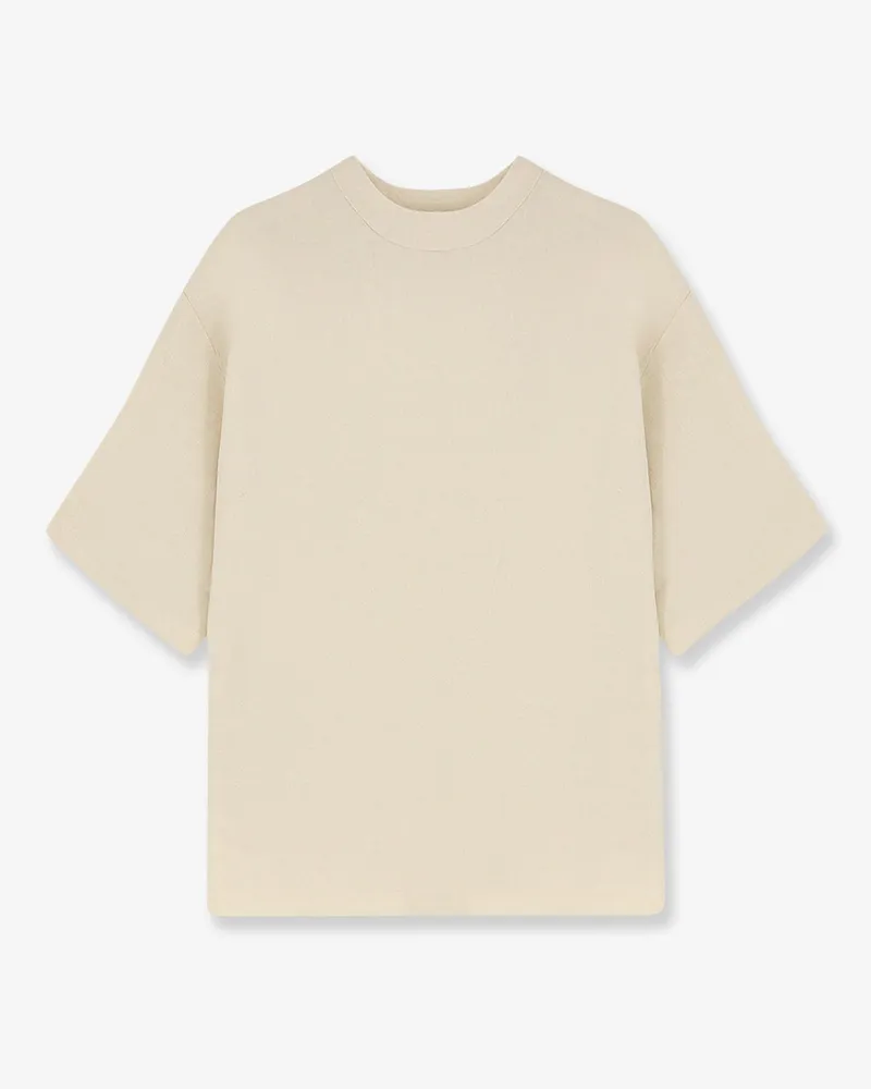 Hevò Ripalta linen and viscose blend T-shirt -  - gender_Man Beige