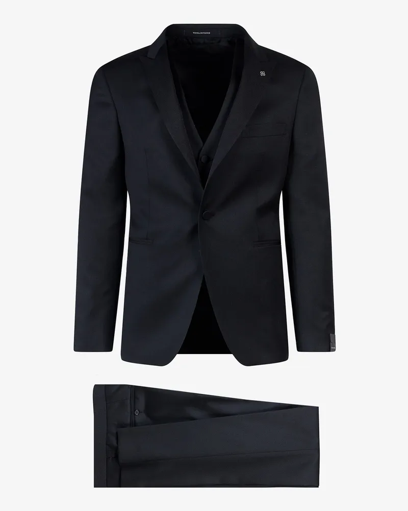 Tagliatore Virgin wool tuxedo with vest -  - gender_Man Black