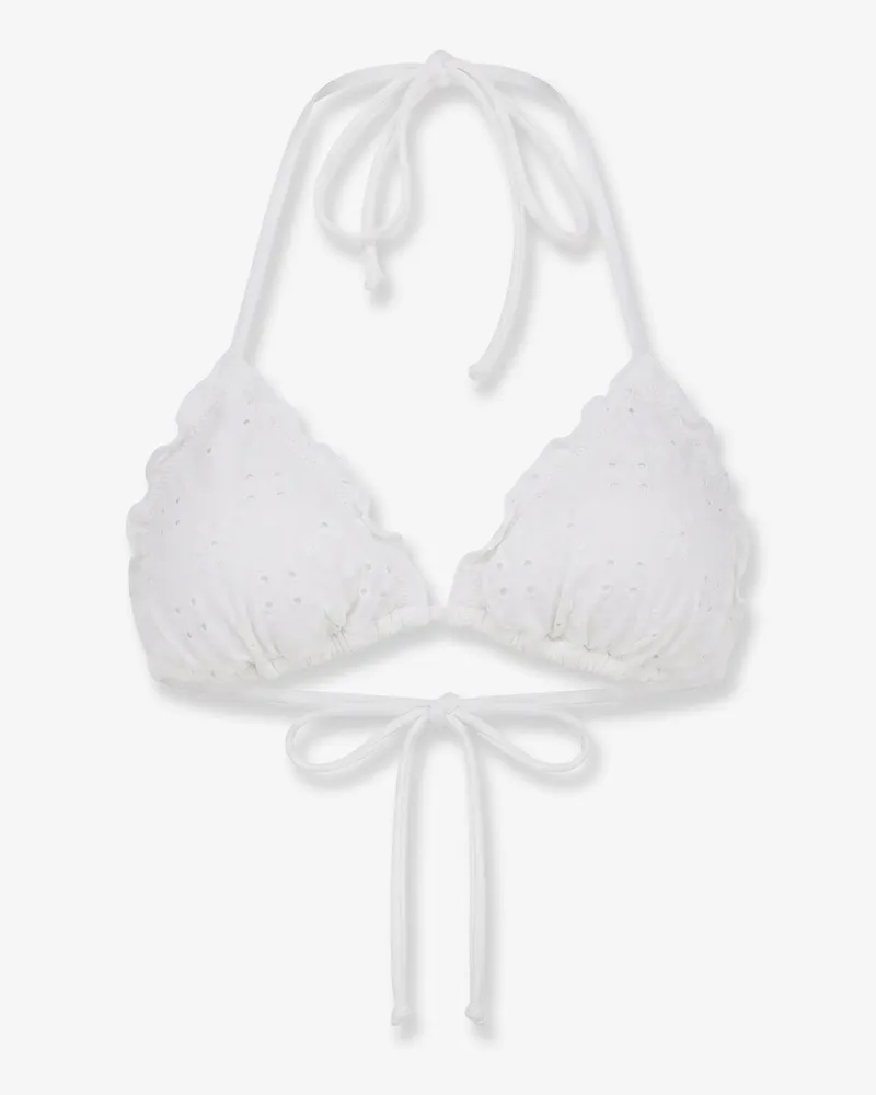 MC2 Saint Barth Sagittarius Embroidered Bikini Top -  - gender_Woman White