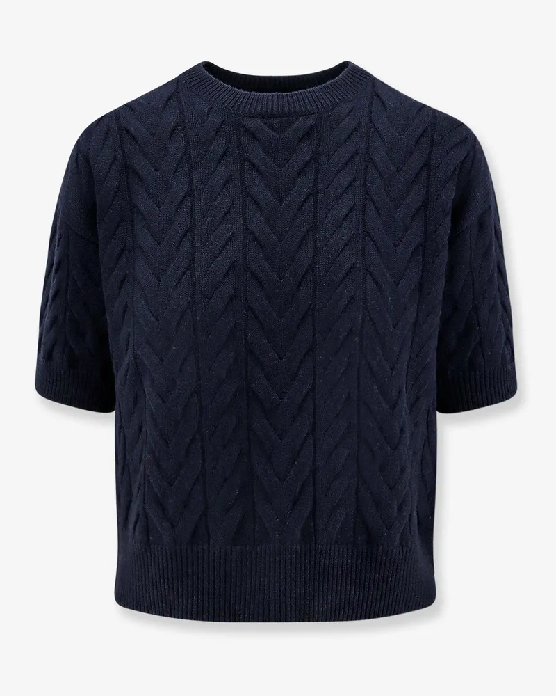 Max Mara Dominus wool sweater with cable knit -  - gender_Woman Blue