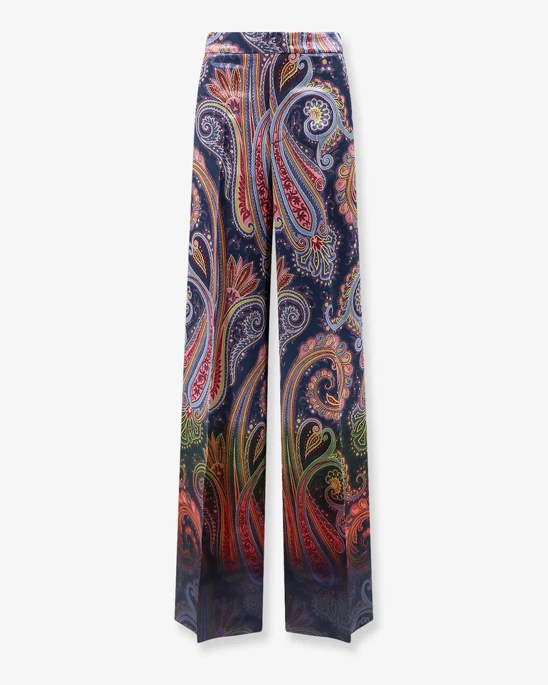 Etro Wide-leg trousers with paisley pattern -  - gender_Woman Multicolor