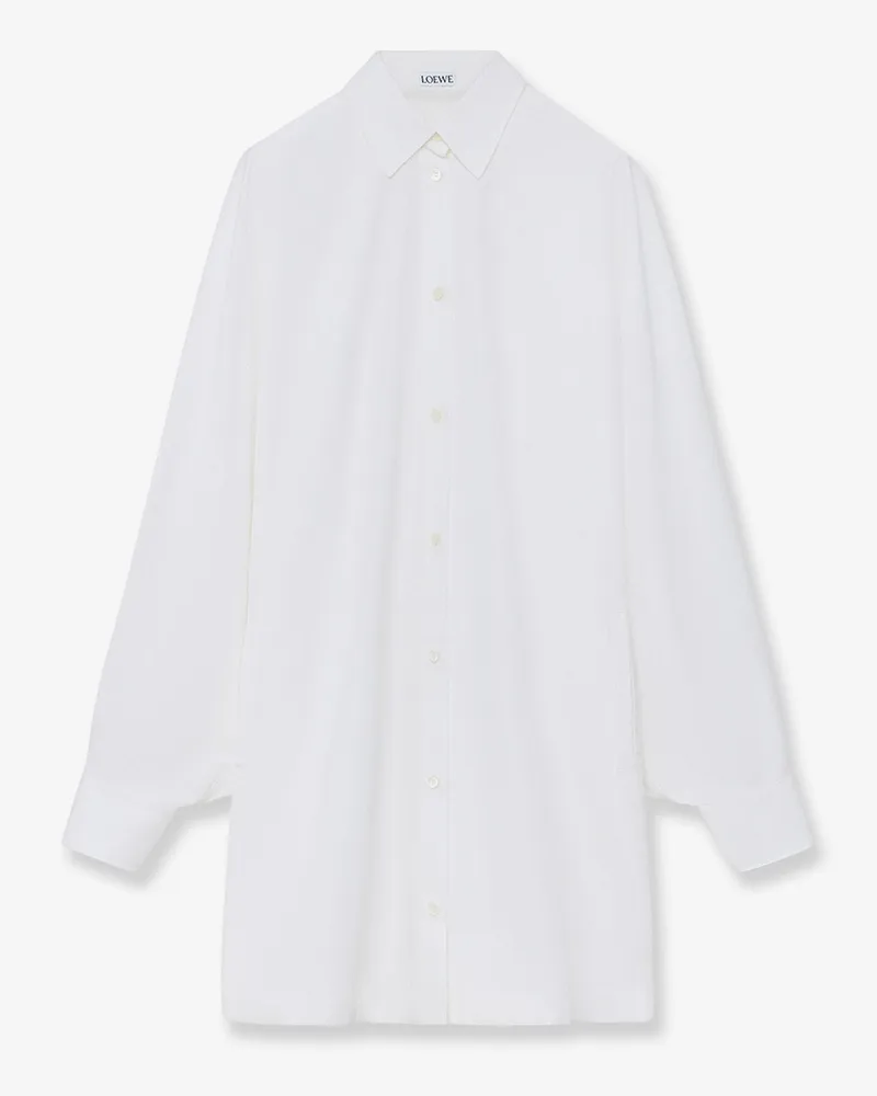 Loewe Cotton Shirt Dress -  - gender_Woman White