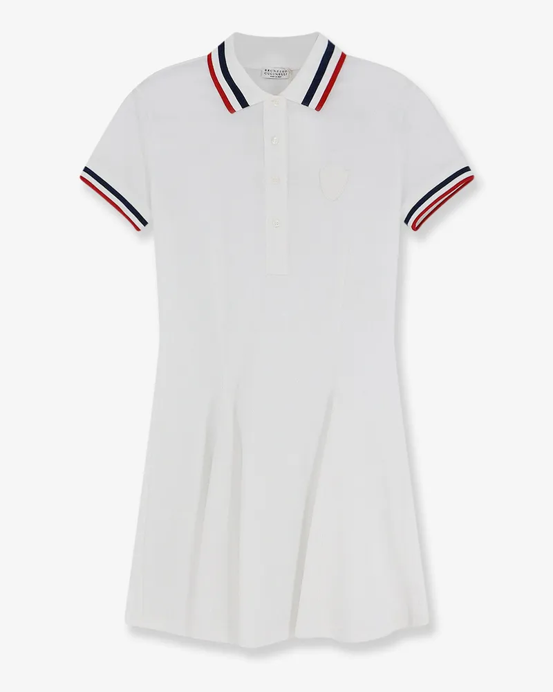 Brunello Cucinelli Stretch cotton piquet mini dress -  - gender_Woman White
