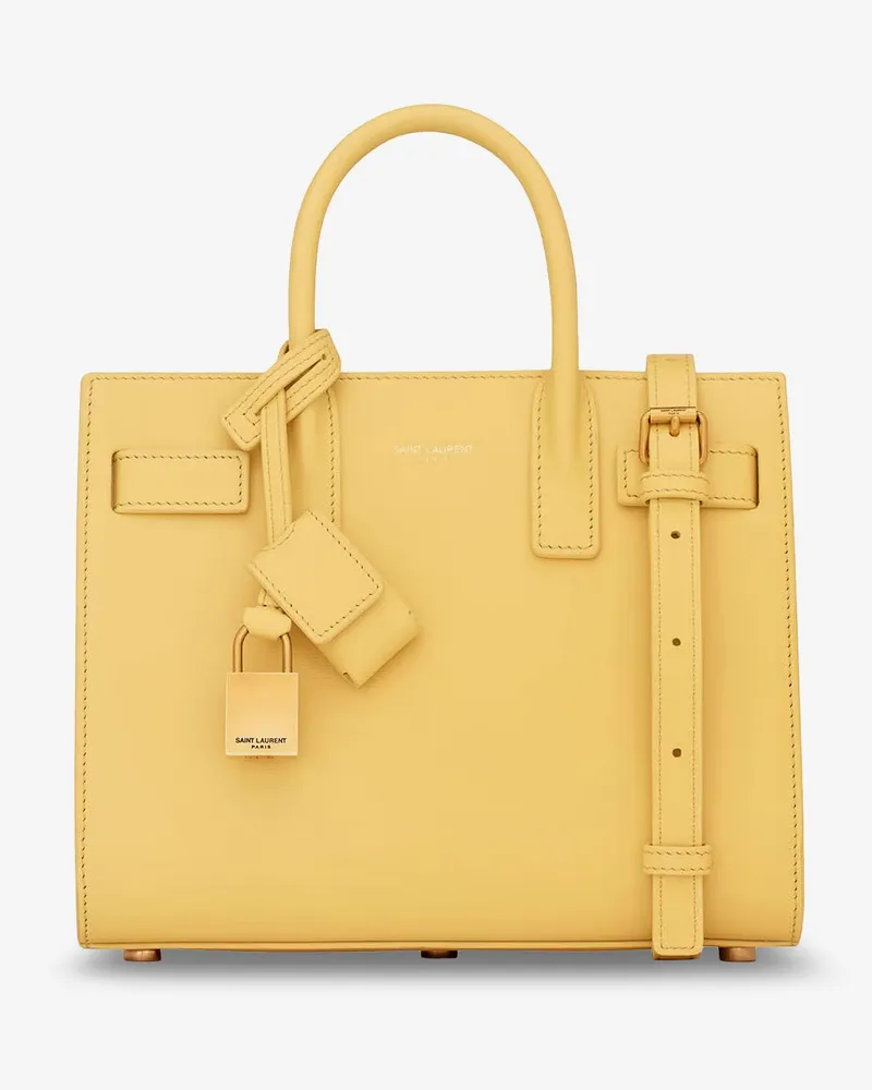 Saint Laurent Sac de Jour Nano leather crossbody bag -  - gender_Woman Yellow