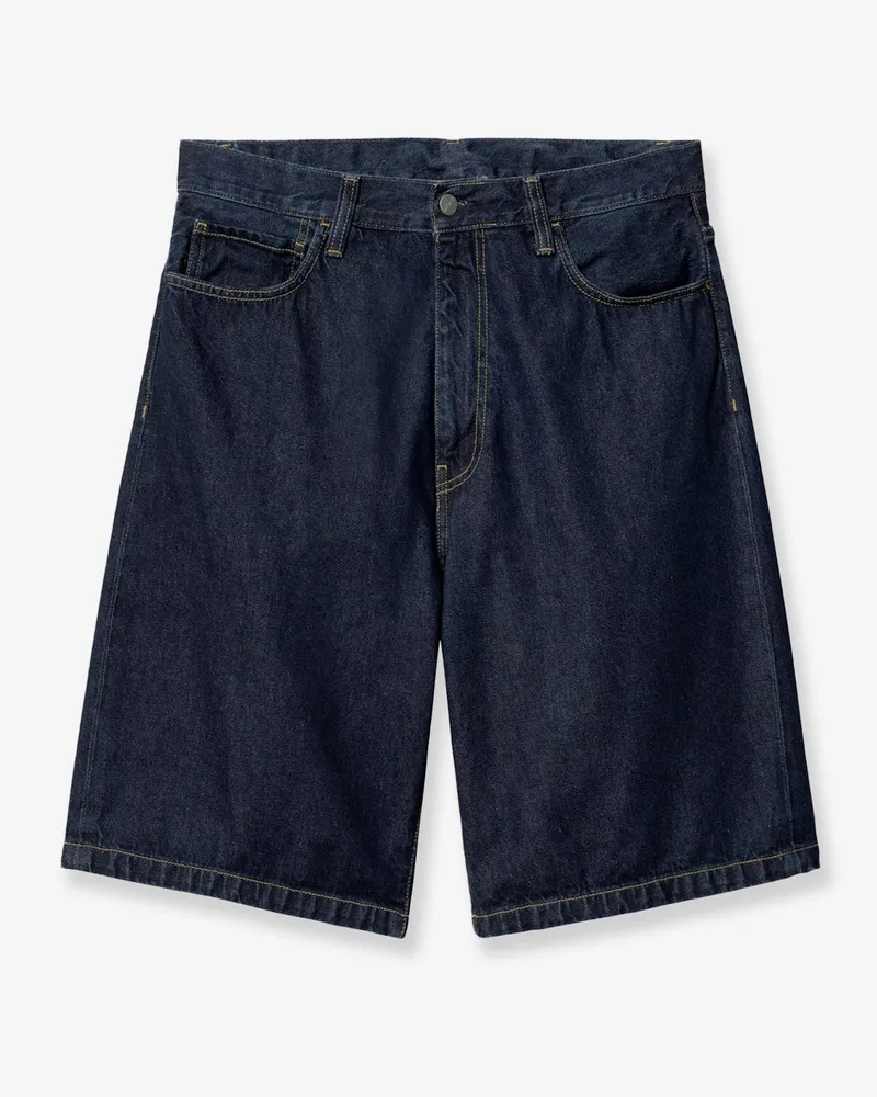 Carhartt WIP Landon denim Bermuda shorts with logo patch -  - gender_Man Blue