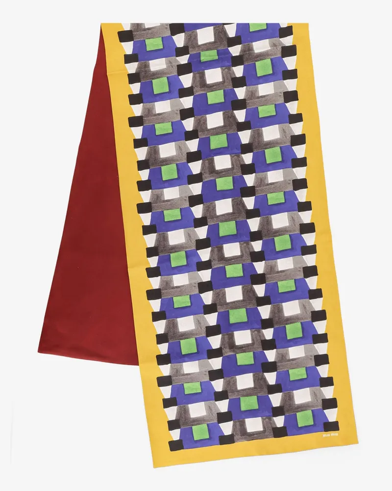 Miu Miu Multicolored silk scarf -  - gender_Woman Multicolor