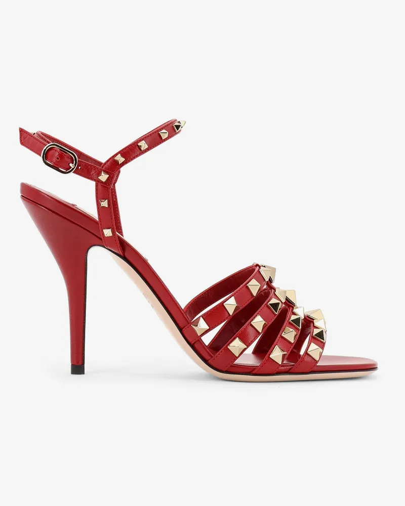 Valentino Garavani Rockstud leather sandals with iconic all-over studs -  - gender_Woman Red