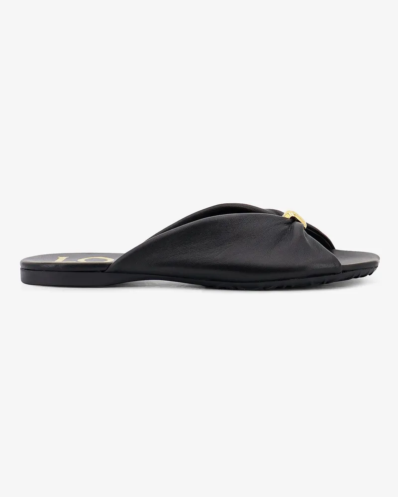 Loewe Paula's Ibiza -Pebble Soft Leather Sandals -  - gender_Woman Black