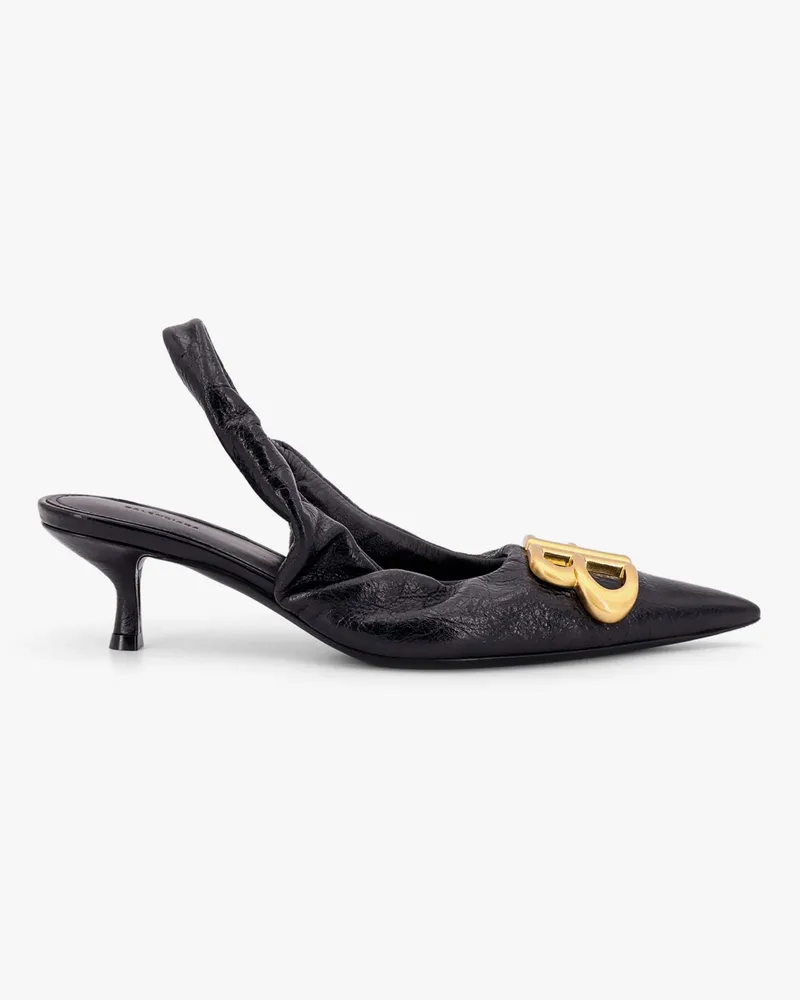 Balenciaga Monaco arena leather slingback -  - gender_Woman Black