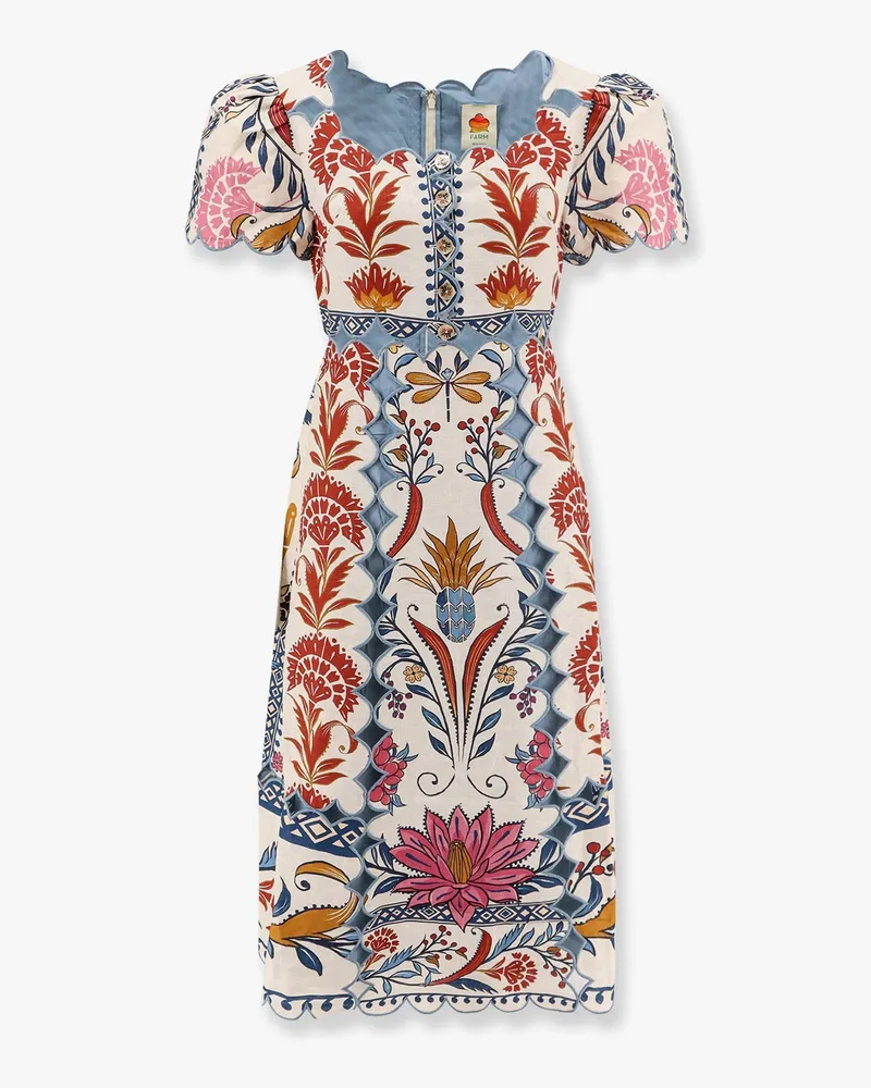 FARM Rio Linen dress with floral prints -  - gender_Woman Multicolor