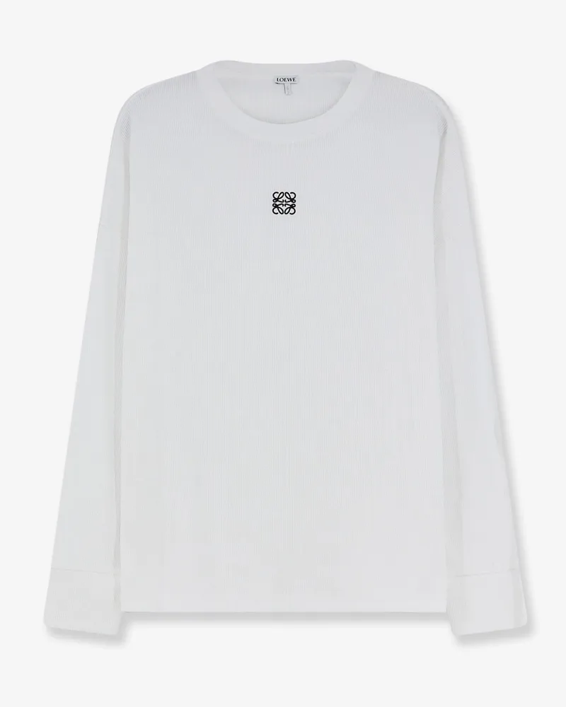 Loewe Ribbed cotton t-shirt -  - gender_Man White