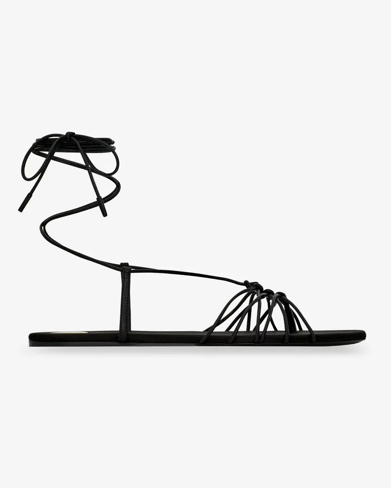 Saint Laurent Babylone leather sandals -  - gender_Woman Black
