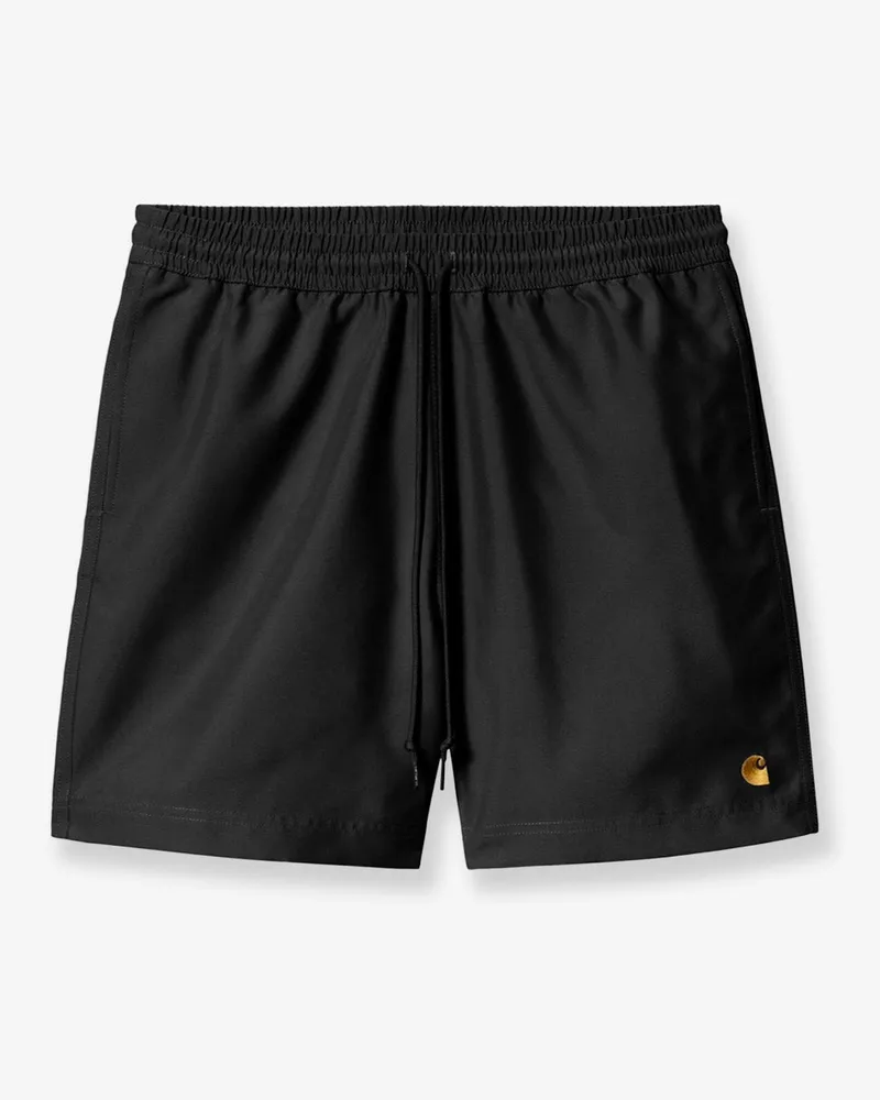Carhartt WIP Nylon swim trunks with contrasting embroidered logo -  - gender_Man Black