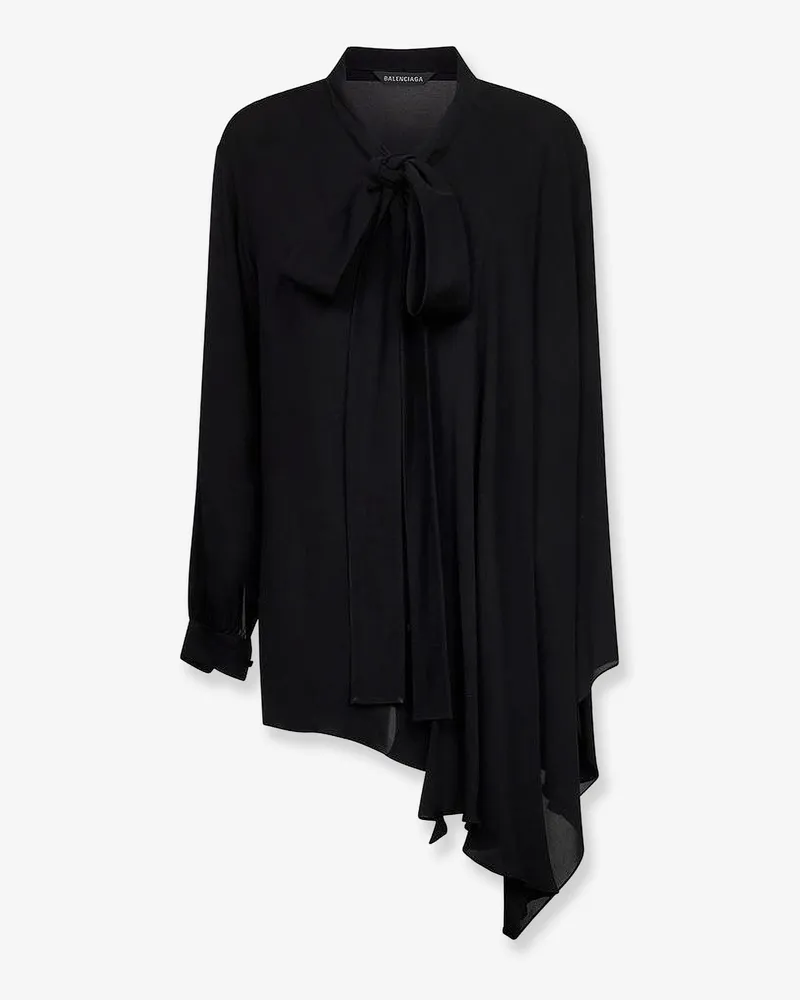 Balenciaga Silk shirt with bow -  - gender_Woman Black