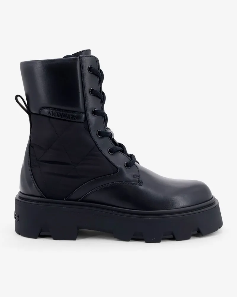 Moncler Aurea leather and nylon boots -  - gender_Woman Black