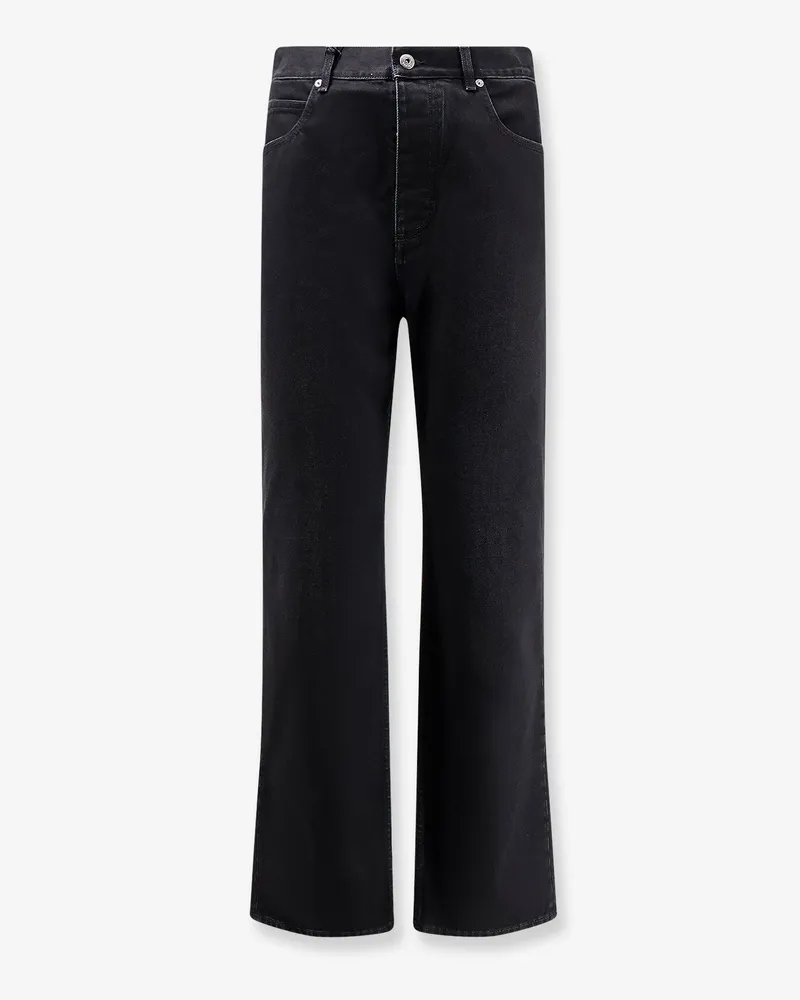 Bottega Veneta Black denim trousers with back leather patch -  - gender_Man Black
