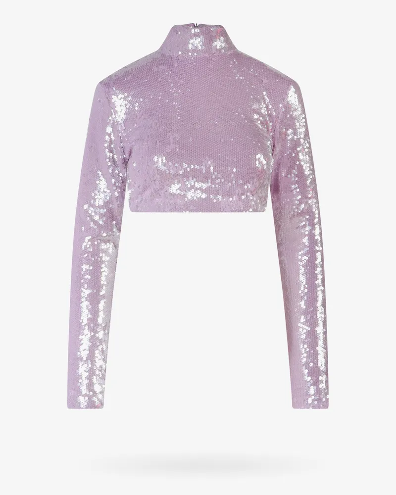 ROTATE Birger Christensen Crop fit top with all-over sequins -  - gender_Woman Viola
