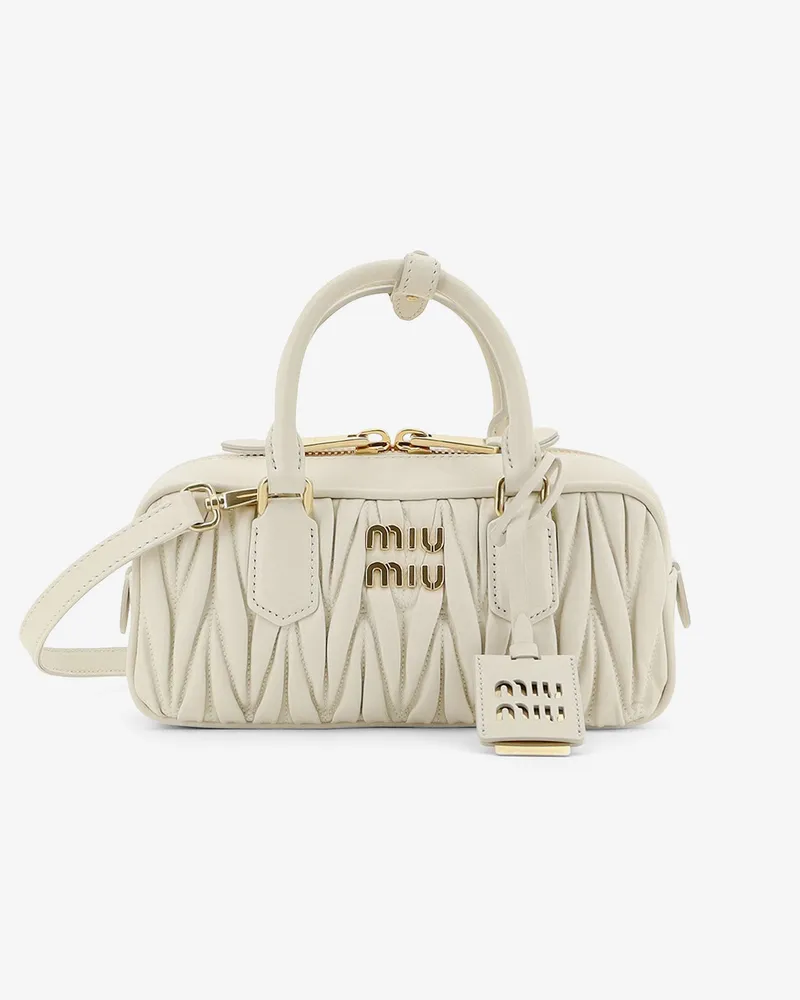 Miu Miu Arcadie quilted leather shoulder bag -  - gender_Woman White