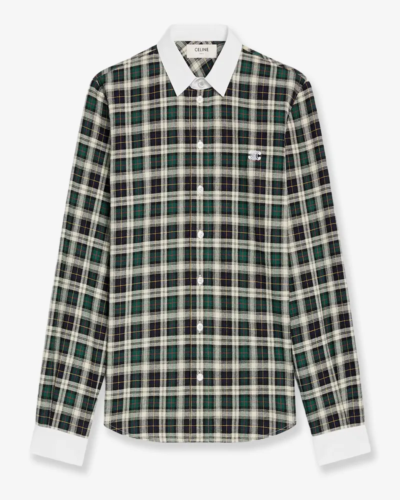 Celine Tartna cotton shirt -  - gender_Woman Green