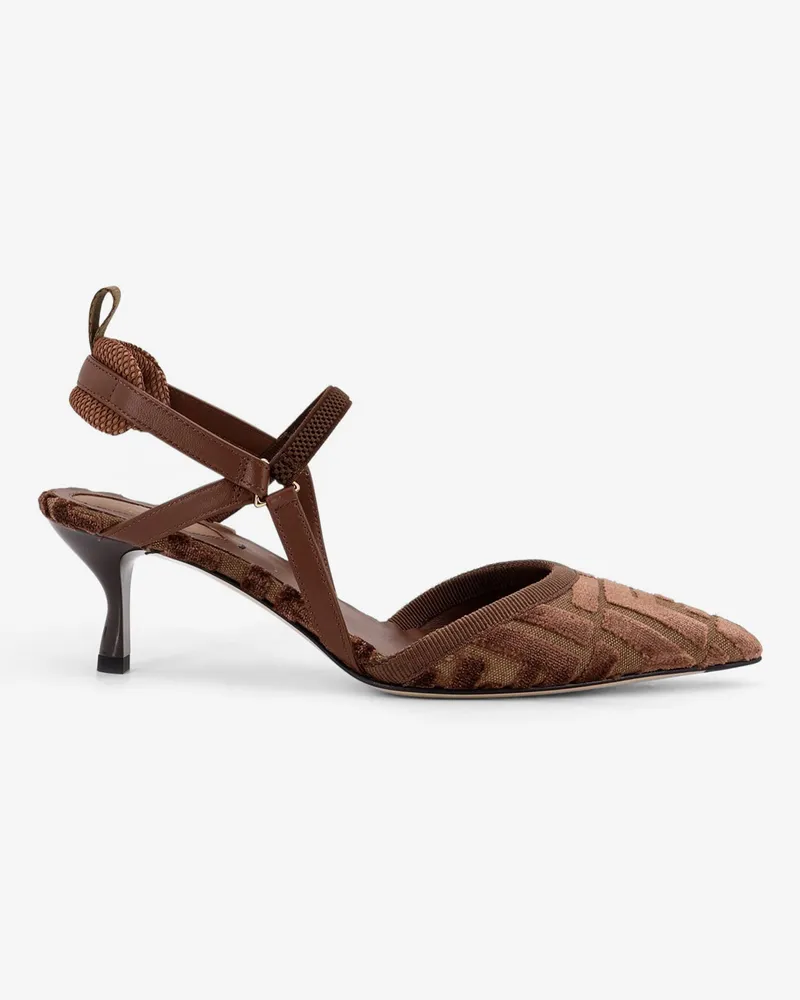 Fendi Colibrì Lite FF fabric slingback -  - gender_Woman Brown