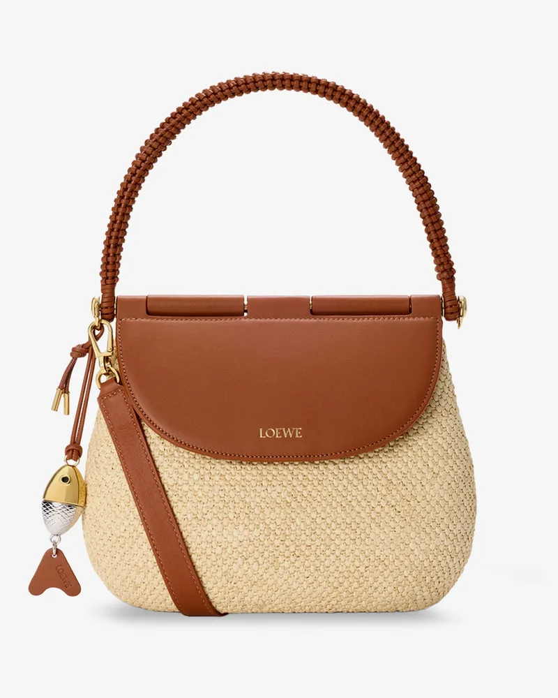 Loewe Paula's Ibiza Raffia and Leather Pescador crossbody bag -  - gender_Woman Brown