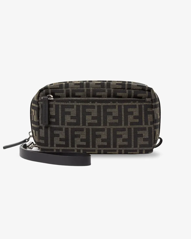 Fendi FF Zucca jacquard fabric clutch bag -  - gender_Man Brown