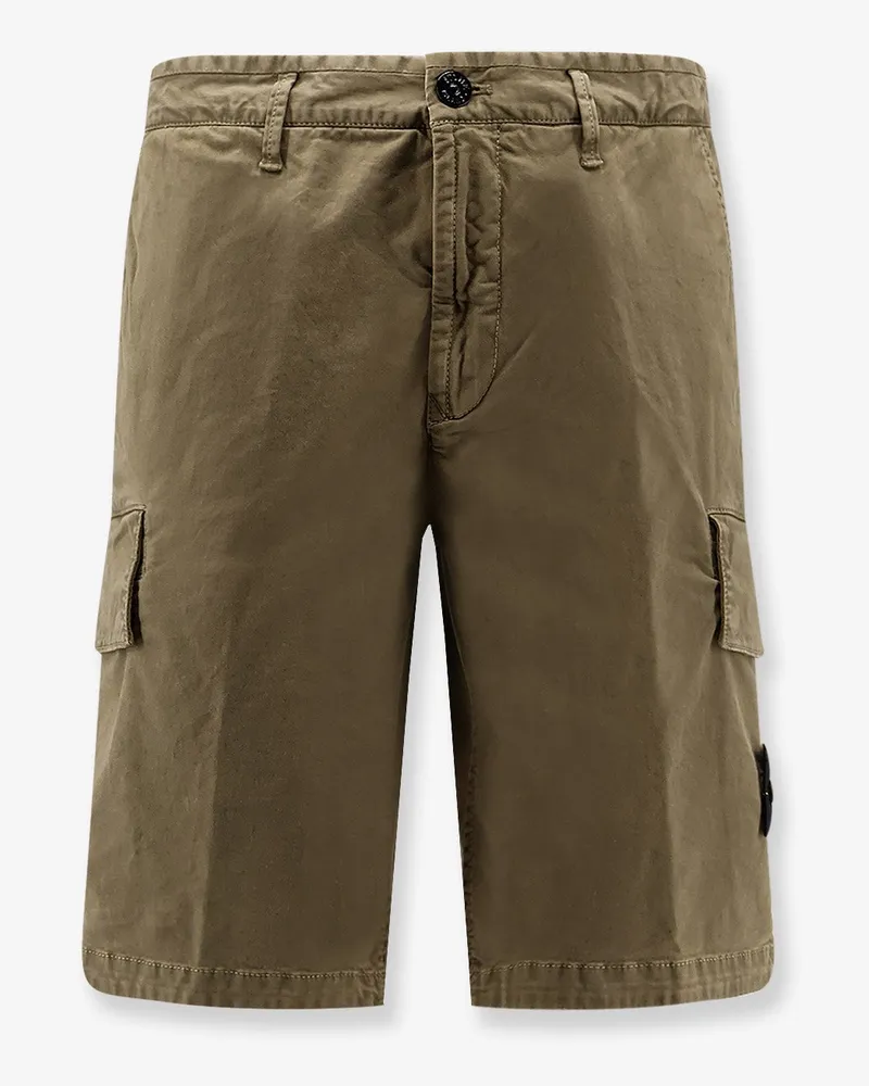 Stone Island Organic cotton shorts -  - gender_Man Green