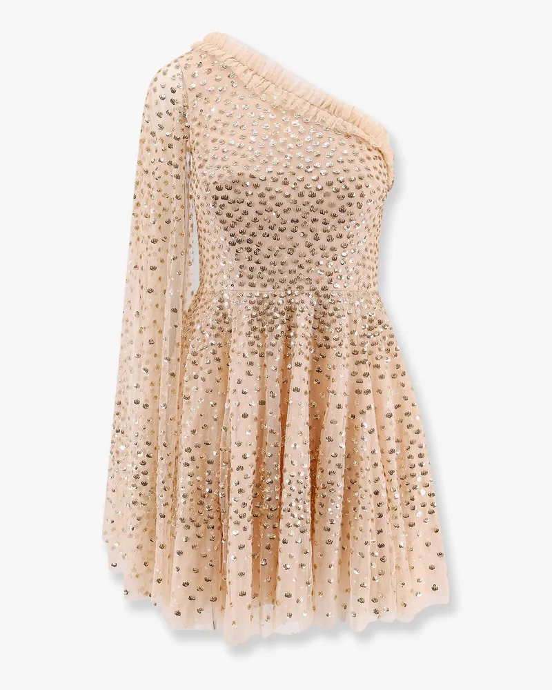 Needle & Thread One-shoulder mini dress with sequins -  - gender_Woman Gold