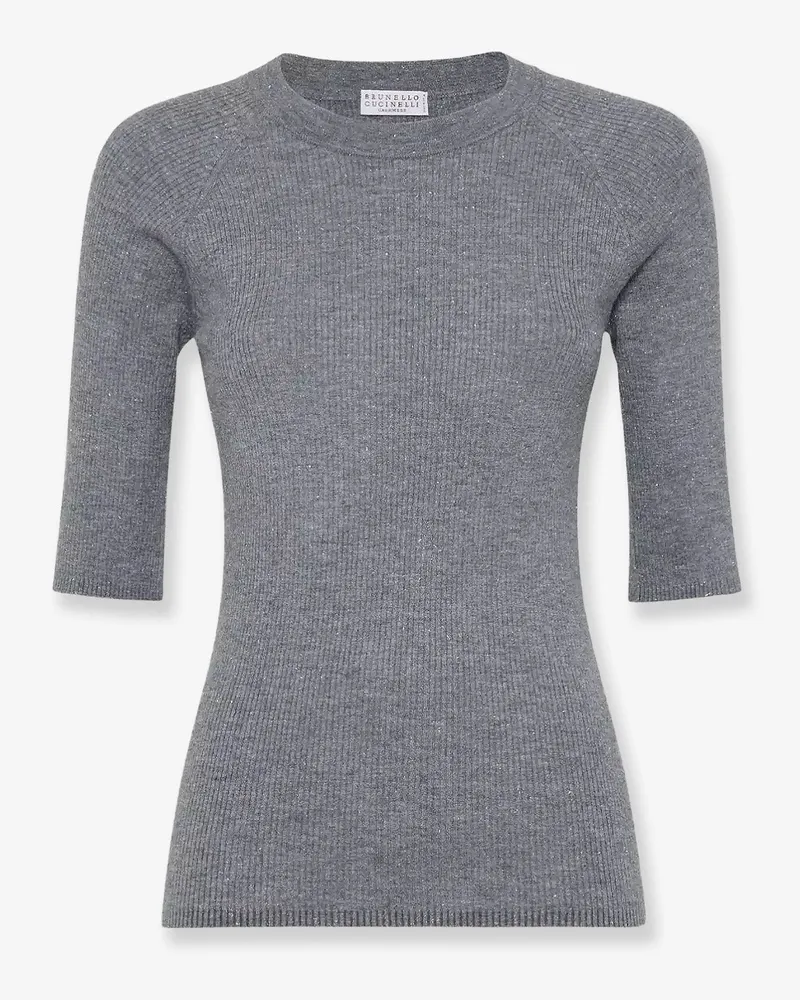 Brunello Cucinelli Cashmere and viscose blend lurex sweater -  - gender_Woman Grey