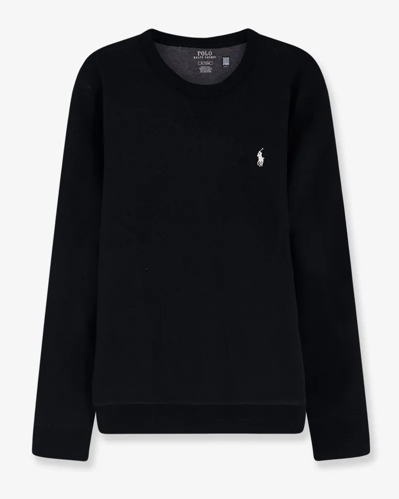 Ralph Lauren Cotton blend sweatshirt with front embroidered logo -  - gender_Man Black
