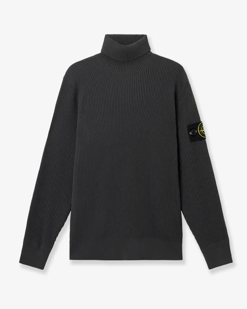 Stone Island Certified virgin wool turtleneck sweater -  - gender_Man Grey