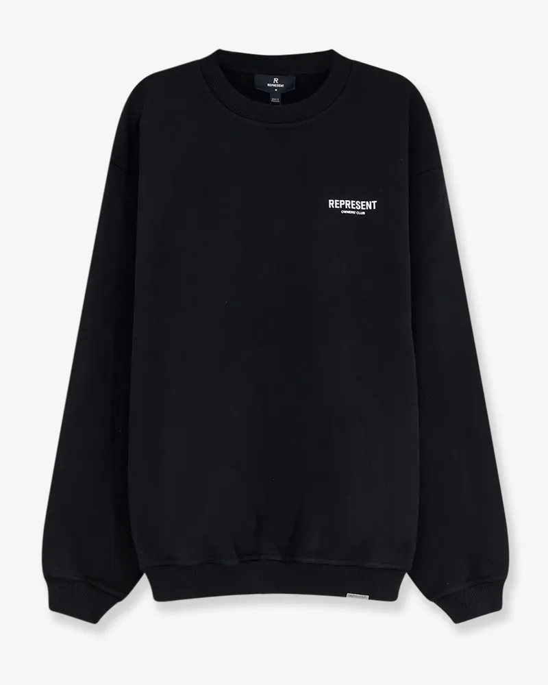 REPRESENT Cotton sweatshirt with printed logo on the front -  - gender_Man Black