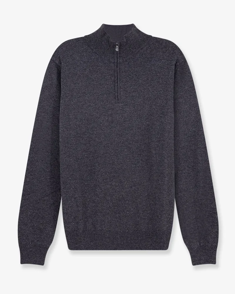 Corneliani Cotton half-zip sweater -  - gender_Man Black