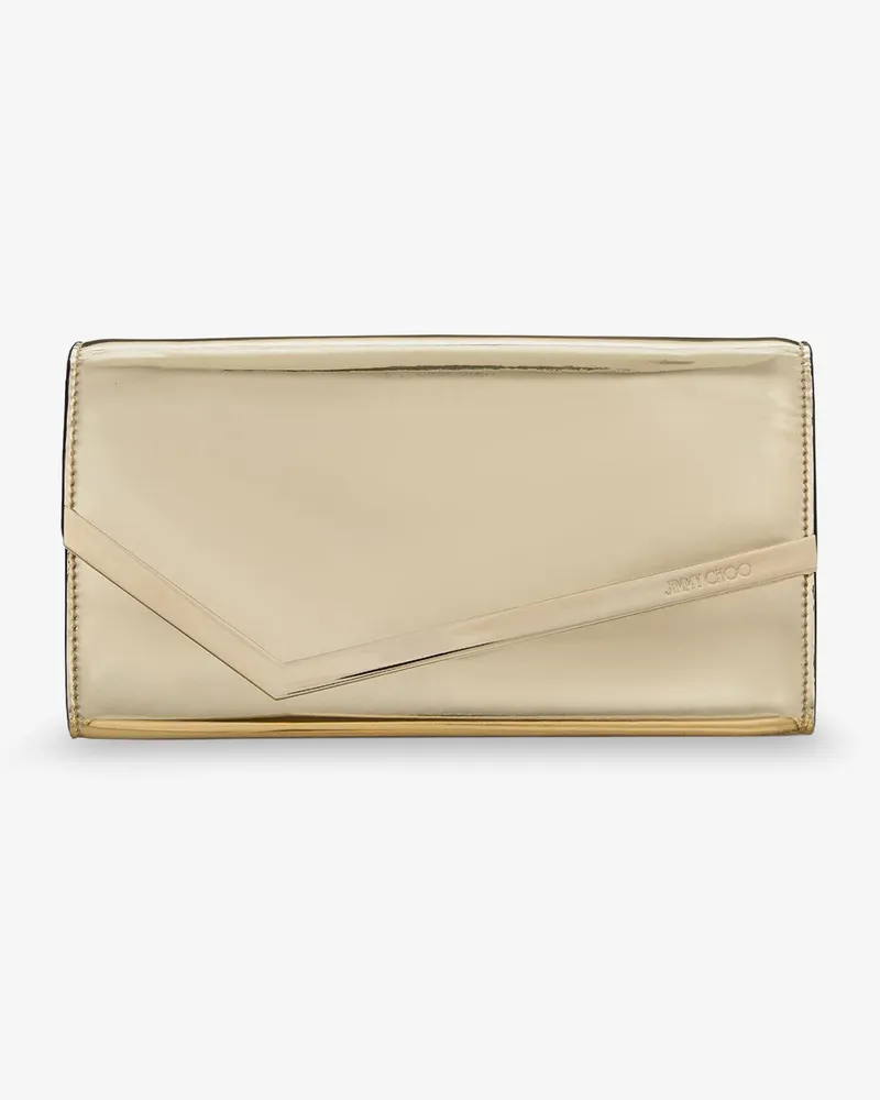 Jimmy Choo Emmie metallic leather clutch -  - gender_Woman Gold