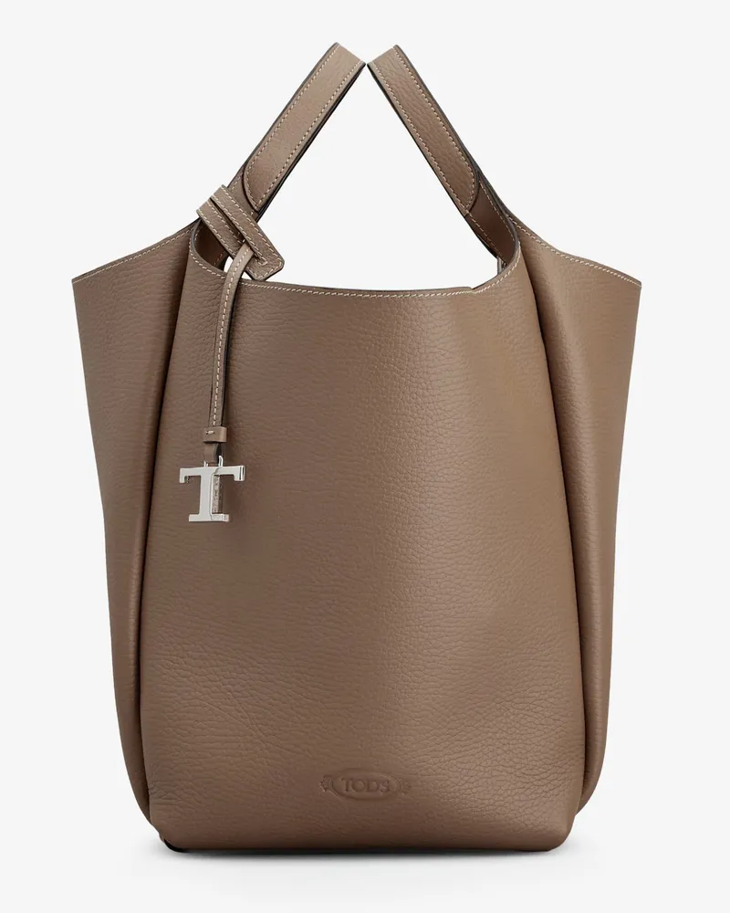 TOD'S Mini leather bucket bag -  - gender_Woman Brown