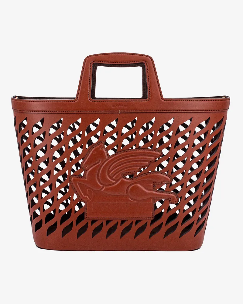 Etro Perforated leather handbag -  - gender_Woman Brown