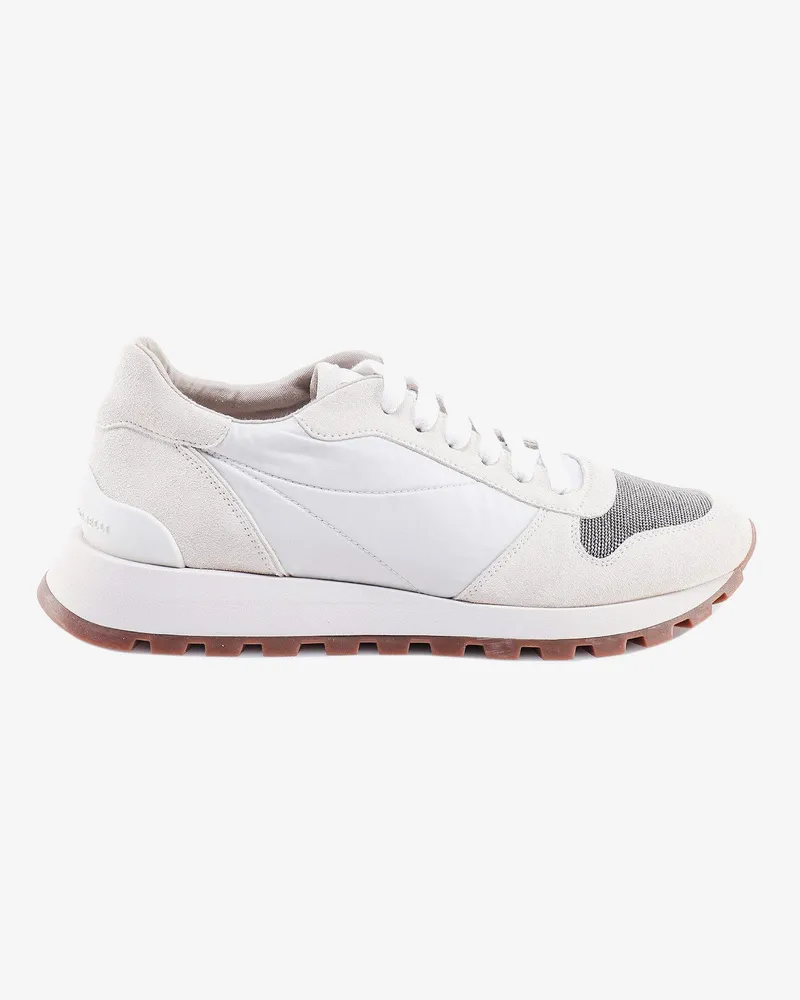 Brunello Cucinelli Nylon and suede sneakers -  - gender_Woman White