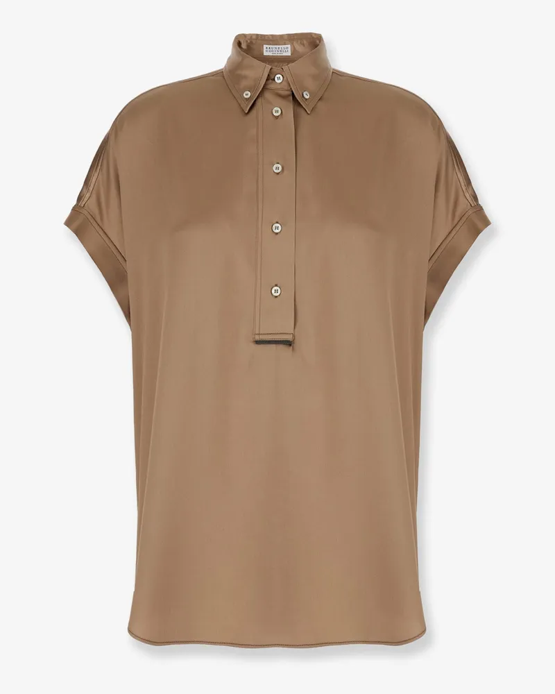 Brunello Cucinelli Silk blend shirt -  - gender_Woman Beige