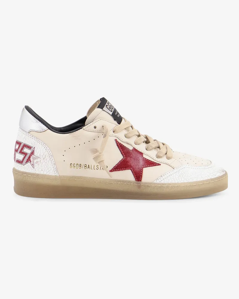 Golden Goose Ballstar leather sneakers with iconic side logo -  - gender_Man White