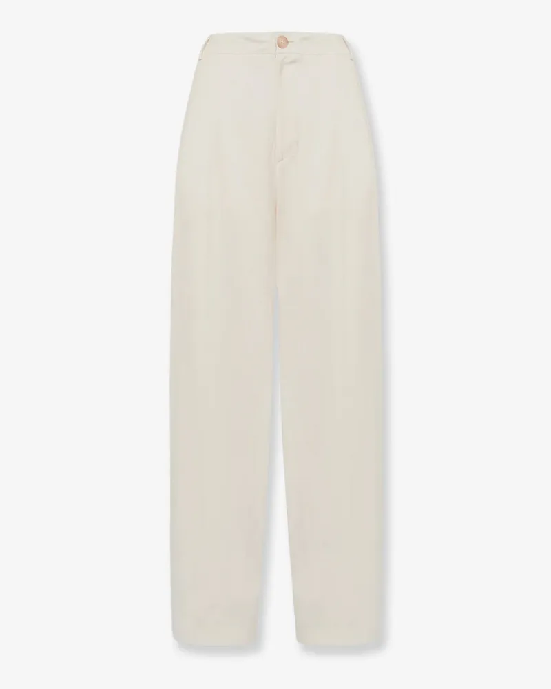Laneus Viscose and linen trousers -  - gender_Woman White